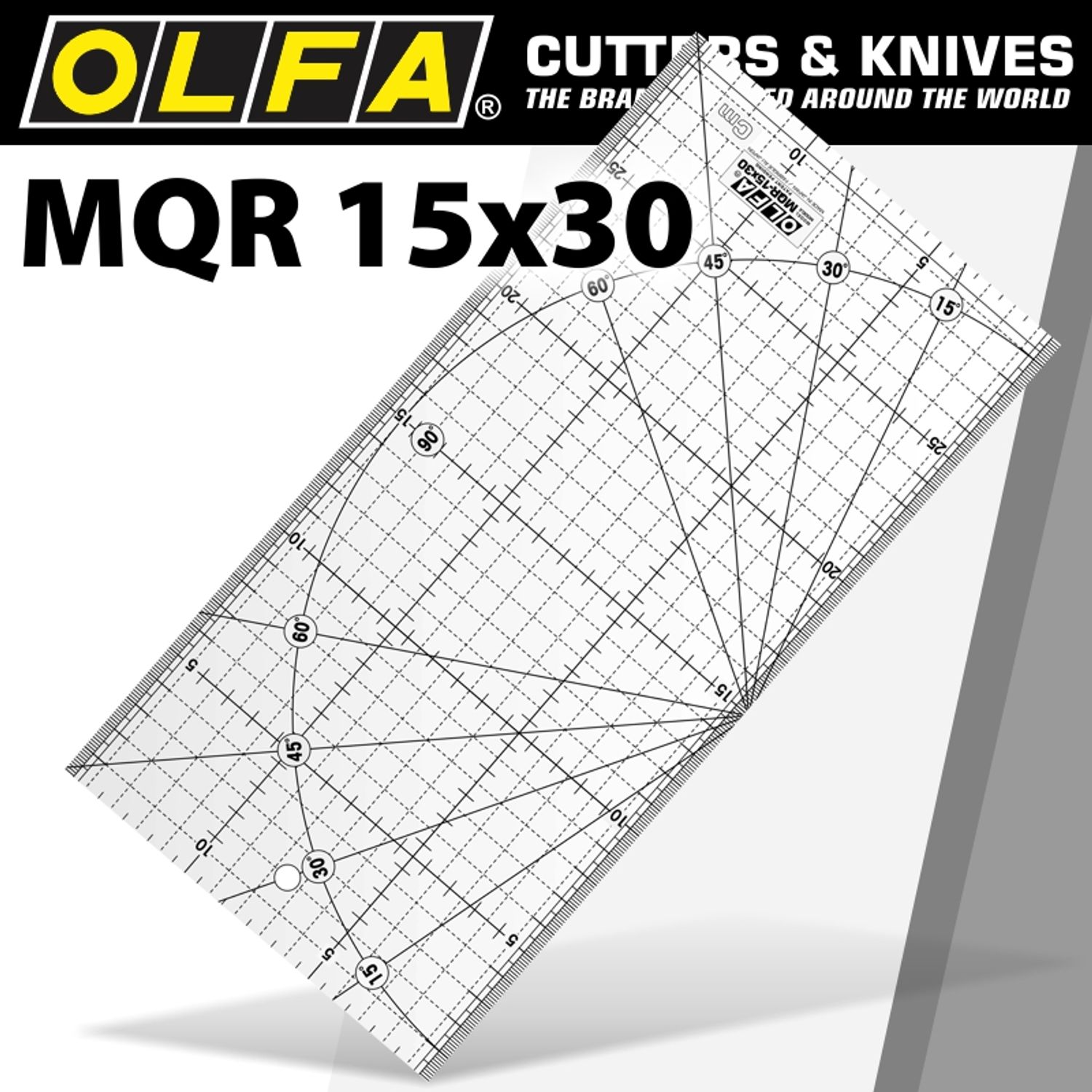 Metric Quilt Ruler 15cm X 30cm - Metric Grid